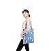 Manka Vesa Women Canvas Bag Denim Tote Shoulder Shopping Bag Handbag Pockets Light blue