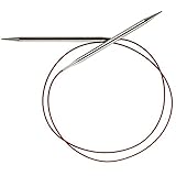 ChiaoGoo Red Lace Circular 40-inch (100cm) Stainless Steel Knitting Needle; Size US 1.5 (2.5mm) 7040-1.5