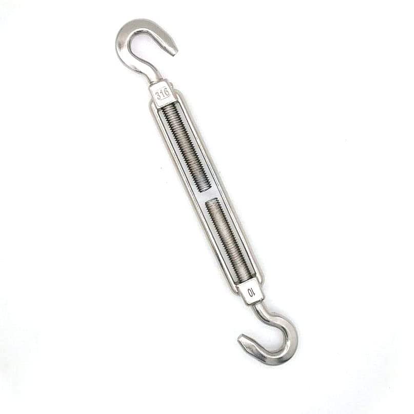Marine Grade Stainless Steel 316 Hook and Hook Turnbuckle, 1000lbs ...
