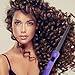 HerStyler Baby Curls Mini Curling Iron, 9mm to 13mm Tapered Barrel, Thin Curling Wand with Dual Voltage, For Crowned Curls, Purple