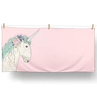 Loong Design Pink Unicorn Cubs Beach Towel-Unique Design Large (30