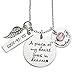 A Piece of My Heart Lives In Heaven Memorial Necklace - Engraved Personalized Jewelry - 1116