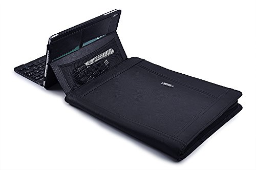 iPad Keyboard Portfolio, Executive Leather Padfolio Case with Bluetooth Keyboard for iPad Air /Air 2,Black