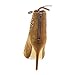 Beston BA83 Women's Zipper Lace Up Cut Out Stiletto Shoes Run One Size Smaller