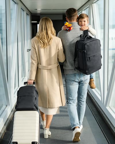 SZLX Vacuum Backpack Travel Bag with Pump Ryanair Cabin Bags 40x30x20 Wizzair British Airways Underseat Hand Luggage Carry-ons Travel Backpack Cabin Size Women Men Fit 14 Inch Laptop