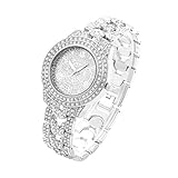 MINHIN Studded with Diamonds Alloy Geneva Geneva Watch Unisex Luxury Shiny Watches