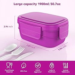 Bento Box Adult Lunch Box,3 Stackable Bento Lunch