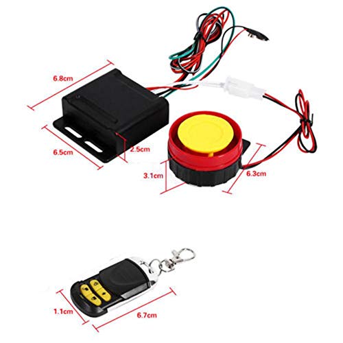 Motorcycle Lock Alarm System with Remote Control Anti Theft Horn Warner Security System - Thumbnail 2