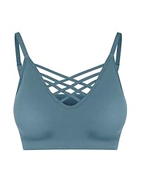 Sujetador sin costuras, sin costuras, con espalda cruzada, acolchado, extraíble, talla grande