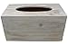 Chiaravita Vintage Rustic Rectangular Torched Wood Facial Tissue Box Cover Dispenser – Farmhouse White Washed Home Decor for Kitchen, Bedrooms, or Bathroom