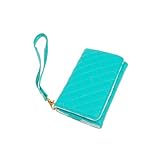 Green Faux Leather Purse Wallet Case Card Holder for iPhone 4 4G 4s 5