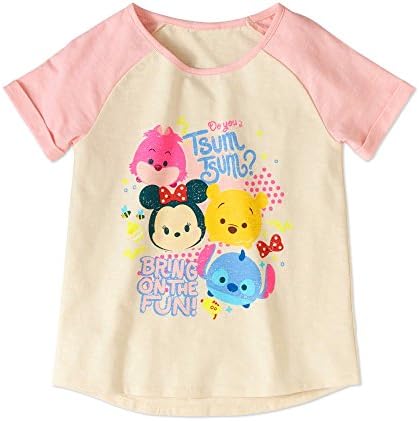 Disney Tsum Tsum Girls Jersey Shirt Bring On The Fun Graphic Tee (6/6X)