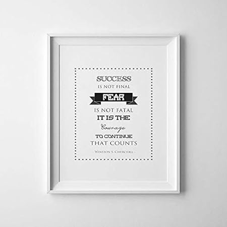 Magictrees Bumblebees Succes Citation De Mur Winston Churchill Art Succes N Est Pas Craindre Finale N Est Pas Fatal Citation Courage Citation Fear Citation Citation De Philosophie A3 Amazon Fr Cuisine Maison