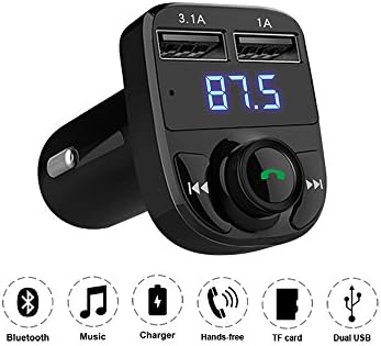 ITEQ Bluetooth FM Transmitter for Car, Wireless In-Car FM Radio Adapter Car Kit, 5V / 3.1A &amp; 1.0A Dual USB Car Charger Surport TF Card &amp; USB Music Playing