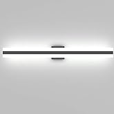 Aipsun 40in Modern Black Vanity Light Up and Down Frosted White Acrylic LED Wall Light for Bathroom Light Fixtures(White Ligh