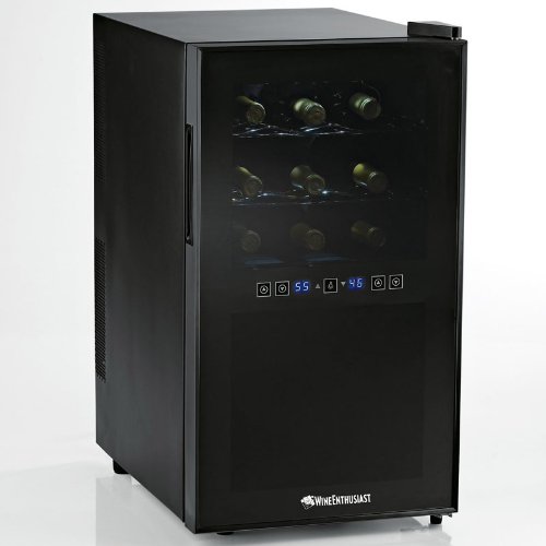 Wine Enthusiast Silent 18 Bottle Dual Zone Touchscreen Wine Refrigerator (FFP)