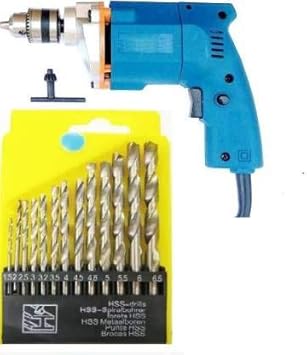 RUHITOOLS Heavy Copper Winding Deepower Electric Drill Machine, Simple Drill 10Mm. Rpm: 2600Rpm, Voltage-220, Motor: Copper, Outer Body: Pvc And Metal