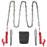 52 Inch Hand Chain Saw for High Limb Tree Branch with 52 Inch Long Chainsaw 34 Blades on Both Sides and Two 16.5 FT Ropes Perfect Survivalist Tool