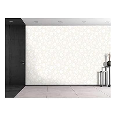Large Wall Mural - Seamless Floral Pattern | Self-Adhesive Vinyl Wallpaper/Removable Modern Decorating Wall Art - 100