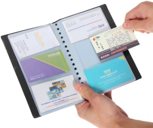 Leather 120 Cards Business Name ID Credit Card Holder Book Case Keeper Organizer