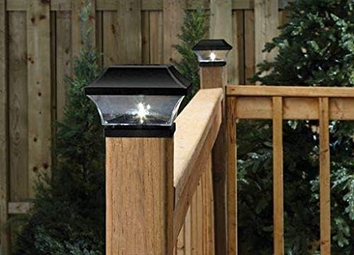 Noma Solar Post Lights Black Renewed Patio Deck Decor Or Fence Waterproof Outdoor Cap Lights For 4 X 4 Wooden Or Vinyl Posts Garden 8 Pack Warm White Led Lights Post Lights