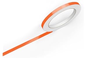 RVINYL 3M 50 Bright Orange Gloss Vinyl Pinstriping Tape - Vinyl Striping Lines Stickers, Striping (1/8in x 150ft roll)