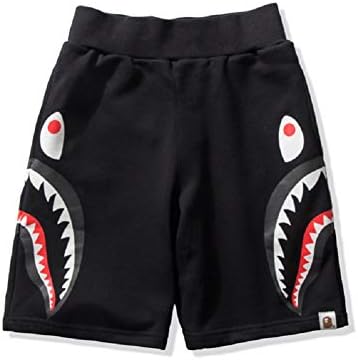 Athletic Pants Shark Pattern Camouflage Stitching Shorts Men Drawstring Sports Shorts