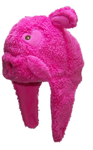 Best Winter Hats Girl's Baby/Toddler Fleece Hat with Puppy Face (One Size) - Dark Pink - Thumbnail 4