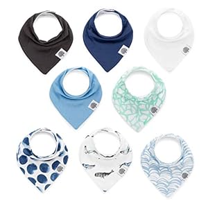 Parker Baby Bandana Drool Bibs 8 Pack Baby Bibs for Boys, Girls, Unisex – “Arctic Set”