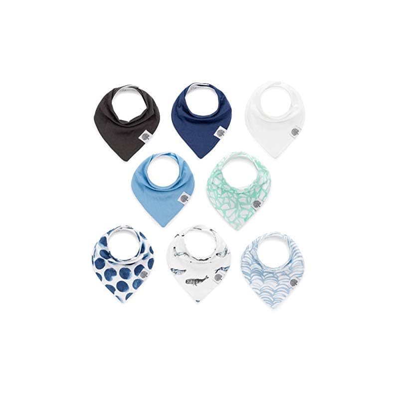 Parker Baby Bandana Drool Bibs 8 Pack Baby Bibs for Boys, Girls, Unisex – “Arctic Set”