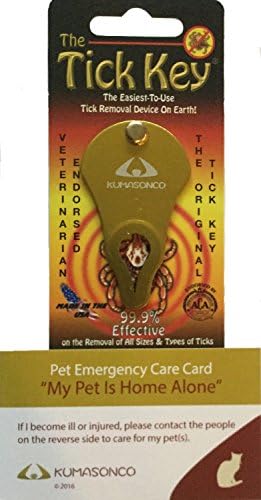 Tick Key with Two Pet Emergency Cards Cat