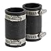EVERCONNECT 4824x2 Flexible Pvc Coupling with Stainless Steel Clamps 1-1/2 inch Black (pack of 2) primary