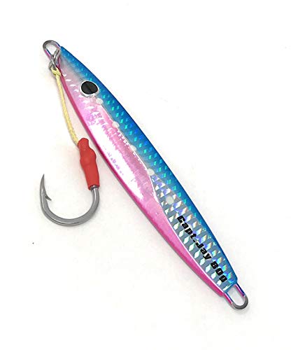 Fishing Saltwater jigs Speed Jigging Slow Jigging Pitching Lures,Vertical Jigging Artificial Lures Jigging Lure Fishing jigs (80g New Blue Pink, 80g)