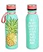 Cypress Home Stainless Steel Water Bottle, 20 Ounces (Motivational Pineapple)