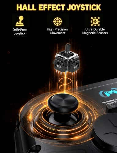AOC PC Controller with Interactive Screen, Hall Effect Sticks & Triggers | for PC/Switch/Switch 2/PS4/iOS/Android/Steam Deck, BT/2.4G/Wired, Screen Setup,No-Drift Hall Joysticks, Macro,RGB, Up to 18H