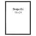 SnapeZo Photo Frame 18x24, Black, 1.25 Inch Aluminum Profile, Front-Loading Snap Frame, Wall Mounting, Professional Series