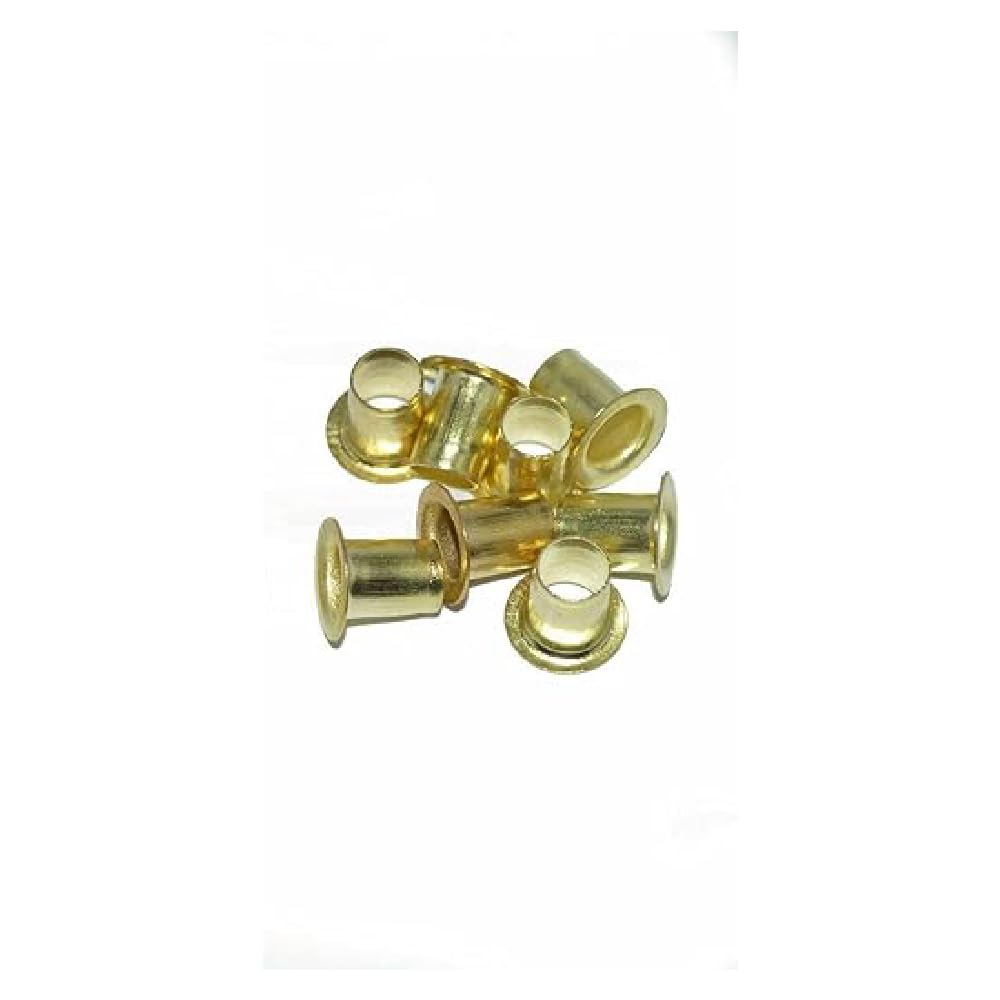 SISI UK® Banjo Shelf Supports Studs & Inserts Sockets for 6mm Hole, 3 colours, Brass, Nickle & Antique Bronze - Pack of 8 (Brass Sockets only)