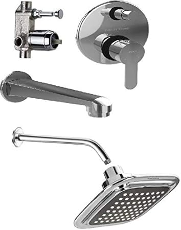 Cera Complete Diverter Set With Shower Head And 12 Inches Shower