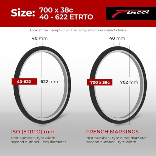 Fincci Gravel Copertoni Bici 700x38c - Set di Gomme Pieghevoli 28" con Protezione Antiforatura 1 mm e 2 Camere d'aria Schrader 40-622 - Pneumatici per Montagne & Elettrica Bici, City Bike Uomo & Donna