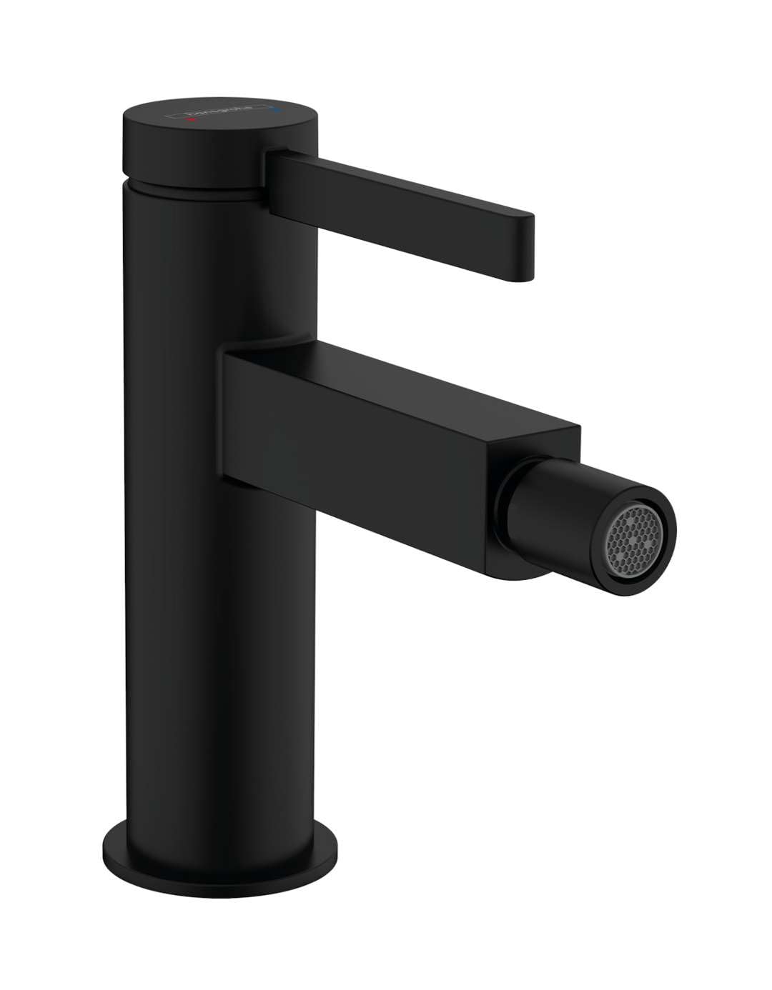 hansgrohe Finoris Single lever bidet mixer with push-open waste set, matt black, 76200670