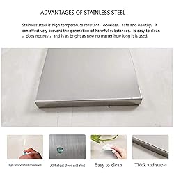 GHHZZQ Wall Mounted Fold Down Table 304 Stainless