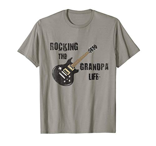 Grandpa Music Lover Rocking Grandpa Life Rock n Roll Tshirt