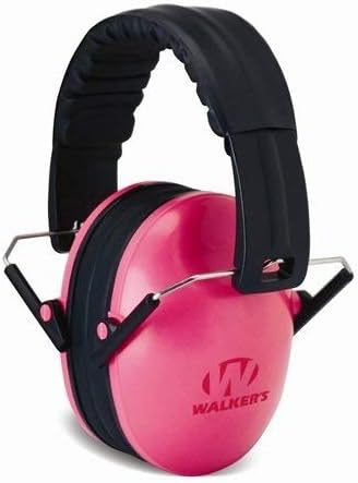 GSM Outdoors GWP-FKDM-PK Walkers Game Ear Folding Kid Muff, Pink