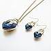 Long Way Austrian Crystal Fashion Heart Jewelry Sets Necklace Earrings Wedding Party Accessories