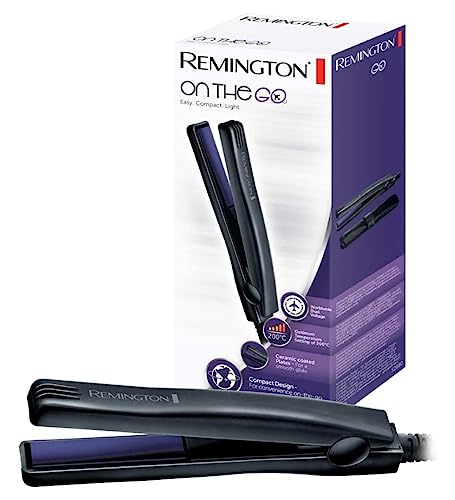 Remington Glätteisen - On The Go (schmaler Mini-Haarglätter im handlichen Design, 15cm, keramikbeschichtete Stylingplatten, ideal für unterwegs) Temperatureinstellung von 200°C, S2880 | 1er Pack