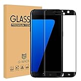 G-WACK Curved Full Coverage Tempered Glass Screen Protector for Samsung Galaxy S7 Edge - Black
