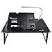 Ivation Adjustable Lap Desk Foldable Smart Table, Vented Stand Laptop, Notebook & Tablets Rechargeable Built-in Power Bank 13,200 mAh, Cooling Station 2 USB Ports & Reading Lamp