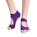 Yoga Socks 5 Pairs Non Slip Grip Half Toe Yoga Socks for Ballet, Yoga, Pilates, Barre Cotton Socks with Grips for Women