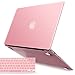 IBENZER MacBook Air 13 Inch Case Old Version 2010-2017, Soft Touch Hard Case Shell Cover with Keyboard Cover for Apple MacBook Air 13 A1369 1466 NO Touch ID, Pink,MMA13PK+1