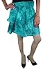 Hippie Short Boho Women's Skirts Printed Blue Cotton Gypsy Mini Skirt (Waist: 34-36 inches)